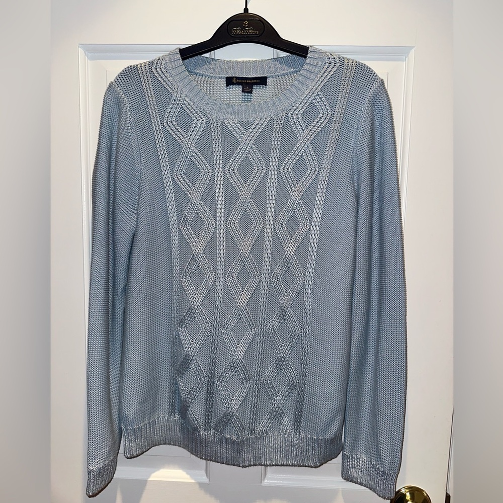 Brooks Brothers Sky Blue Knit Sweater